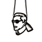 BlackHead黑头时尚教主Karl Lagerfeld 真皮人物项链 原创 设计 新款 2013