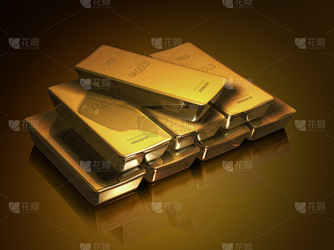 保险柜里闪闪发光的金条