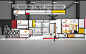 PwC Stand, Mondrian style, for Interform Design Spb on Behance