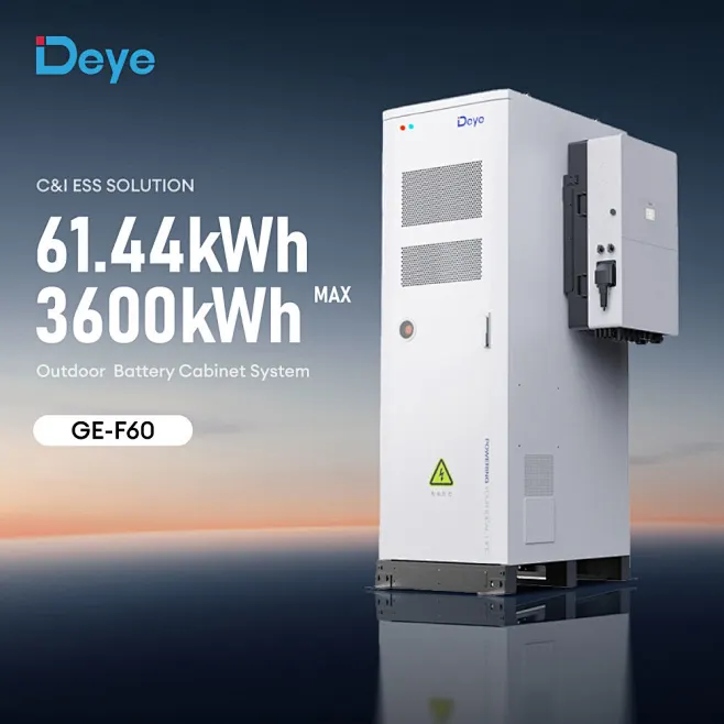 Deye High Voltage Ge-f60 Lifepo4 Battery Pack Ess Cabinet 100ah 60kwh ...