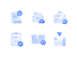 Icon Animation message success refresh data download box mail flat blue ae gif icon animation ui