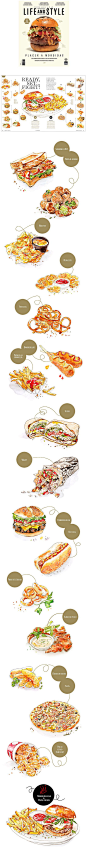 https://www.behance.net/gallery/25966593/food-illustrations-LIFE-and-STYLE: 
