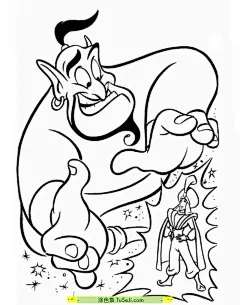 10张许愿神灯的三个愿望《阿拉丁》动画电影涂色图片！ | 涂色集，涂色画打印大图 : 在迪士尼的动画电影《阿拉丁》中，阿拉丁获得了神灯精灵的帮助，精灵能够满足他三个愿望。以下是阿拉丁在电影中使用这三个愿望的情况：第一个愿望：阿拉丁的第一个愿望是将自己变成一个王子，以便有资格向茉莉公主求婚。他希望以“阿里王子”的身份赢得茉莉的 10张许愿神灯的三个愿望《阿拉丁》动画电影涂色图片！