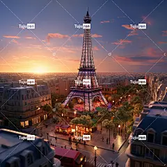 3D微型场景，著名的屡获殊荣的巴黎宣传海报
