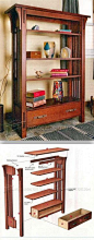 Arts and Crafts Bookcase Plans - Furniture Plans and Projects | WoodArchivist.com