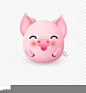 Cute little pig. Funny piggy mascot. 2019 New Year symbol. Vector illustration.