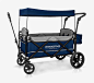 Wonderfold X2 Pull and Push Double Stroller Wagon, Navy