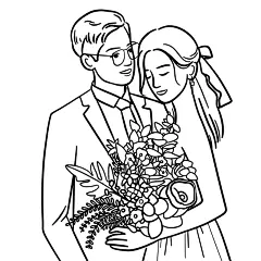 手绘头像情侣婚礼LOGO纹身全家福插画情人节礼物手机壁纸设计定制-淘宝网