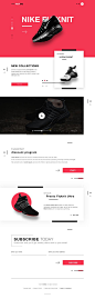 Website landing page nike shoes online shop design dribbble full: 