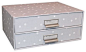 Bigso Birger File Box, 2 Drawer, Grey Dots contemporary-desk-accessories@北坤人素材