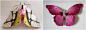 日本艺术家Yumi Okita利用布，丝织品等材料制作的逼真的飞蛾与蝴蝶  |  www.etsy.com/shop/YumiOkita ​​​​