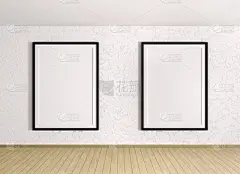 两个物体,室内,边框,白灰泥,留白,水平画幅,墙,消息,无人,绘画插图