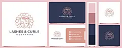 女性形象，SPA养生会馆，美容logo标志名片矢量图设计素材