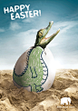 Zoo Cologn德国科隆动物园公益广告设计：快乐的复活节彩蛋