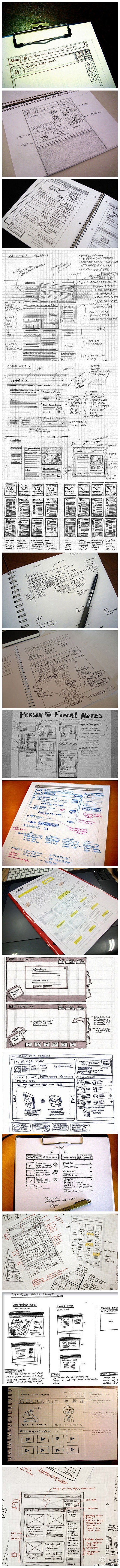 【18例网页设计草图和线框图】