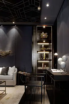 ♂ Masculine &amp; contemporary interior design The Residences of Pier 27, Toronto. Interior design by Munge Leung.