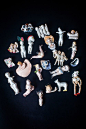 Antique porcelain brooches by Remedios Vincent