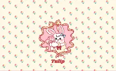 可爱兔子插画ipad壁纸 电脑壁纸   cr.邦妮兔BonnieBummy