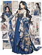 AI 服饰| Hanbok Fashion（蓝色系） - 小红书
