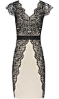 Reiss Black Lace Dress, £195黑色优雅的蕾丝裙 修身