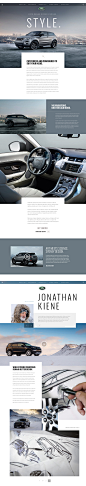 LandRover.com : As Land Rover enters a new chapter and continues to evolve their range of vehicles, so too must their online presence. The below are high level explorations around their visual language and pushing their layout and interaction framework fr