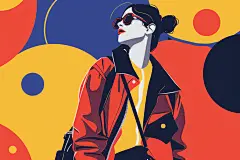 艺术年轻人人物形象插画