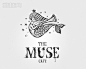 The Muse Cafe美人鱼咖啡logo设计