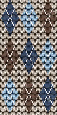 菱形无缝针织图案