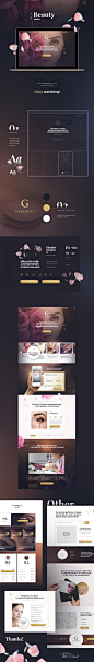 Beauty studio : Onepage for Galanova studio from Moscow
