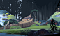 River, Lekso Tiger : Art-test landscape for project "Ash of Gods"