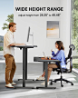 Amazon.com: Ergear Height Adjustable Electric Standing Desk, 48 x 24 Inches Sit Stand up Desk, Memory Computer Home Office Desk (Black), 48*24 Inch (EGESD5B) : Office Products