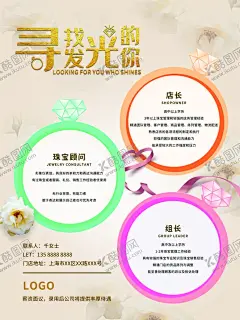 珠宝店招聘海报 【酷图网】珠宝店,招聘海报,招聘广告,招聘x展架,招聘易拉宝,招聘展板,招聘模板,招聘简章,招聘宣传单,招聘会,高薪招聘,公司招聘,企业招聘,商店招聘,招聘传单,商场招聘