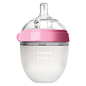 Comotomo Silicone Baby Bottle 5oz : Comotomo Baby Bottles feature innovative and sensible design to most closely mimic natural breastfeeding. Our naturally shaped, soft, silicone nipples are ideal for babies who have trouble transitioning from nursing to 