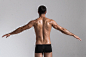 ROM Athletic Male Humerus Elevation Back View - Scott Eaton's Bodies in Motion