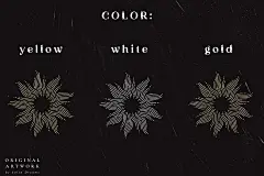 Sun Moon Celestial Vintage Set 27款复古占星术月亮太阳星球手势手绘矢量插画插图AI设计素材_UIGUI