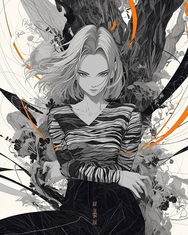 水墨 98 风|人造人 18 号|龙珠 ...