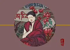 云南印象明信片-夕霏画影_云南,中国风,唐卡色_涂鸦王国插画