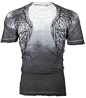 AFFLICTION Mens T-Shirt UPWARD Angel Wings GREY Tattoo Biker MMA UFC Jeans $63