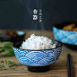 lototo日式陶瓷手绘餐具家用鱼纹饭碗创意碗汤碗面碗拉面碗蔬菜碗-tmall.com天猫