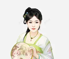 手绘温柔女子 设计图片 免费下载 页面网页 平面电商 创意素材