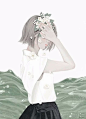 素锦底图/唯美插画