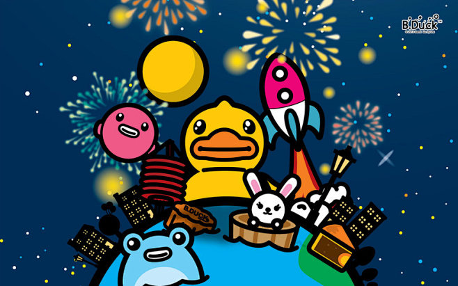 大黄鸭bduck可爱卡通高清桌面壁纸