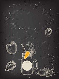 简约手绘冰爽夏日冷饮店促销海背景矢量图 黑板纹理 背景 设计图片 免费下载 页面网页 平面电商 创意素材