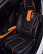 Honda HR-V Full Interior using LederLux Synthetic Leather orange and black
汽车座椅