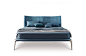 Margareth bed is a well balance mix of elegance and exclusivity, with its light and ethereal design, combined with the most advanced technology materials. The steel head board, covered in fabric seamed on the edges with a sophisticated tailored handcrafte