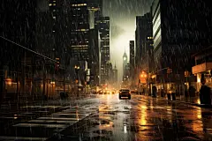 雨水暴雨倾盆大雨摄影图图片