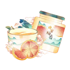 冰爽可口饮品美食插画元素