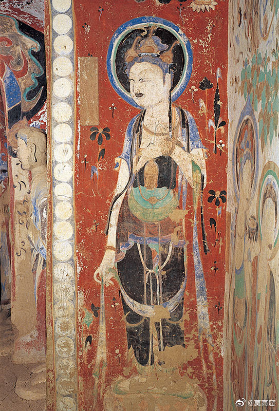 大势至菩萨遇见敦煌莫高窟第278窟隋大势至与观世音同为阿弥陀佛的上