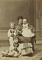 达格玛与儿女们在一起
19世纪丹麦王室成员照片