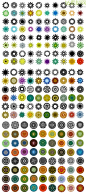 古典圆形花纹合集矢量素材 - 素材中国16素材网
